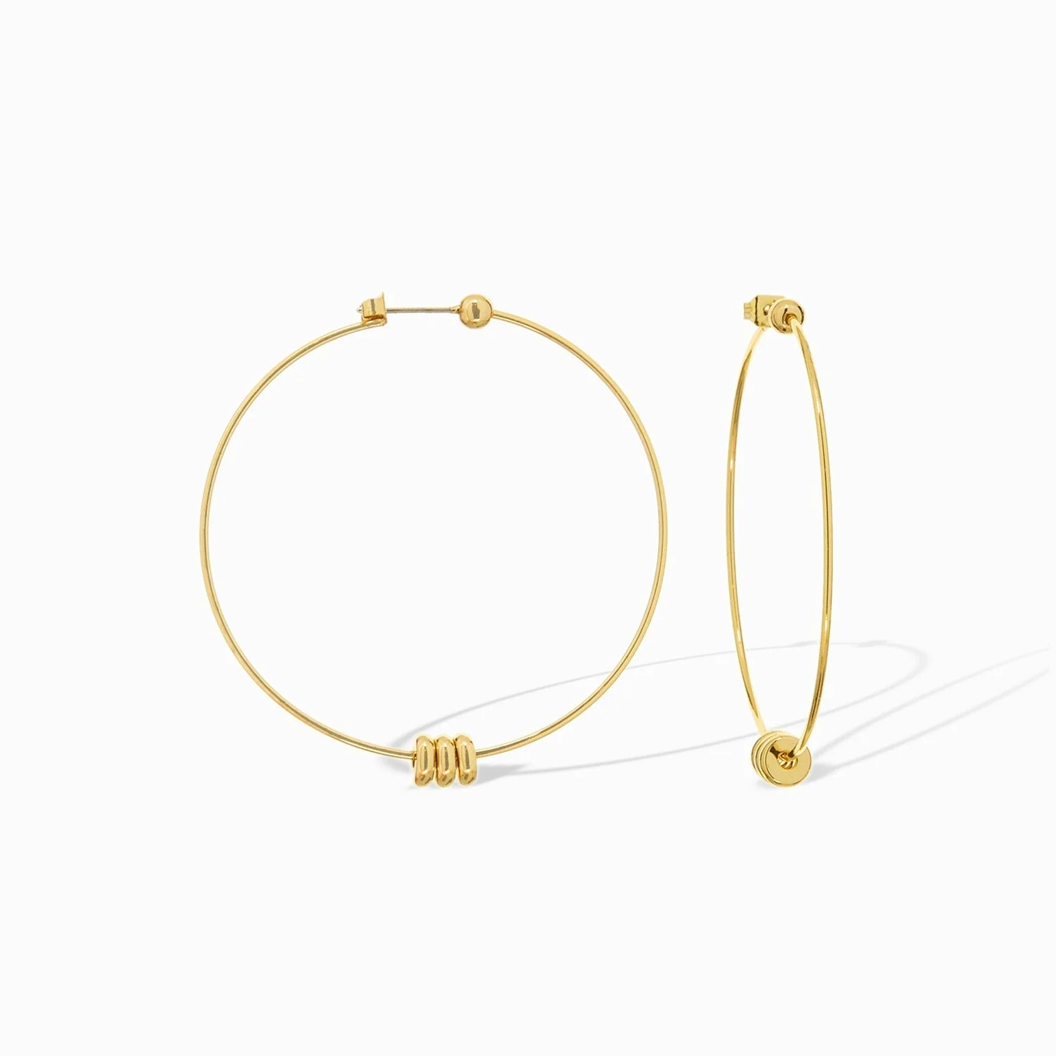 thin hoop with rondelle beads - Image 4