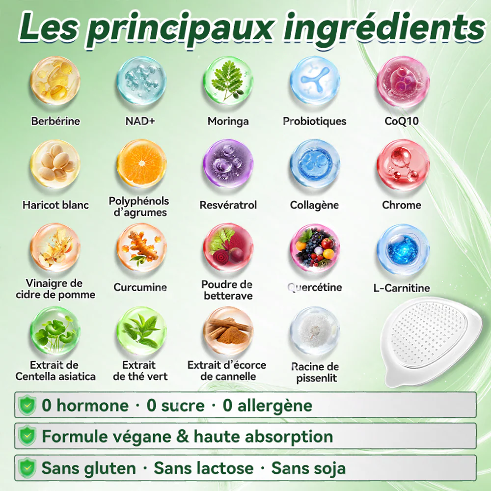 [Magasin officiel phare] 👩‍⚕️ | Purelora® Moringa · Berbérine × NAD+ 10-en-1 Patch Nano-Aiguilles Avancé 🇫🇷 | 𝘽𝙖𝙠𝙚𝙙 𝙗𝙮 𝙨𝙘𝙞𝙚𝙣𝙘𝙚 | Formule 10-en-1 | Résultats en 7 jours ⏳ - Image 5