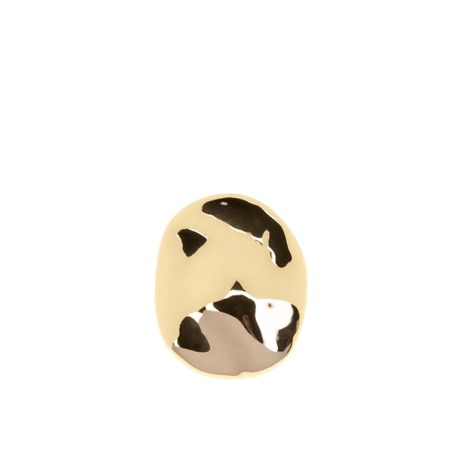 oversized hammered oval ring - Image 4